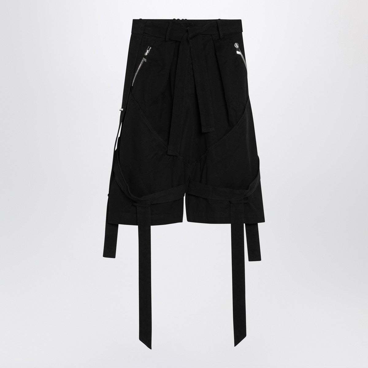 The Attico Wide black cotton Bermuda shorts The Attico