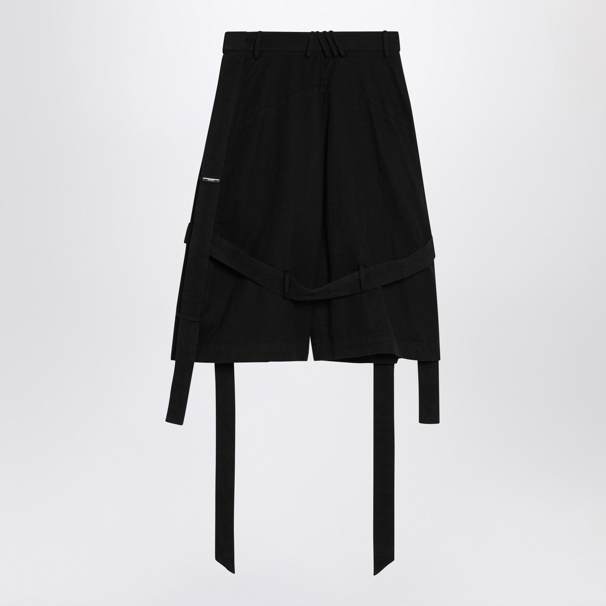 The Attico Wide black cotton Bermuda shorts The Attico