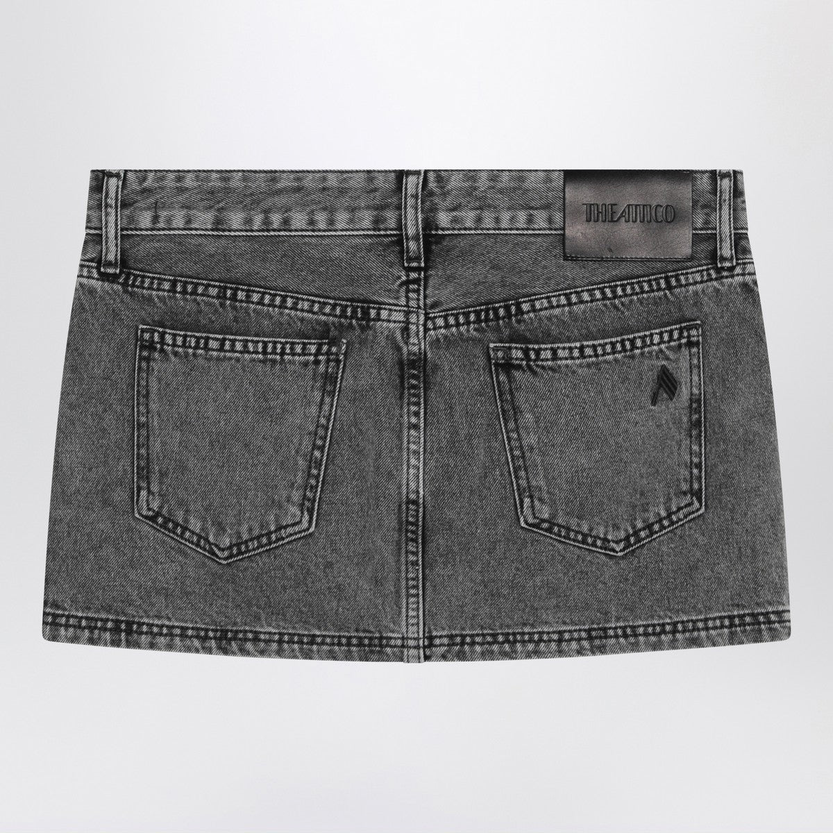 The Attico Black denim mini skirt The Attico