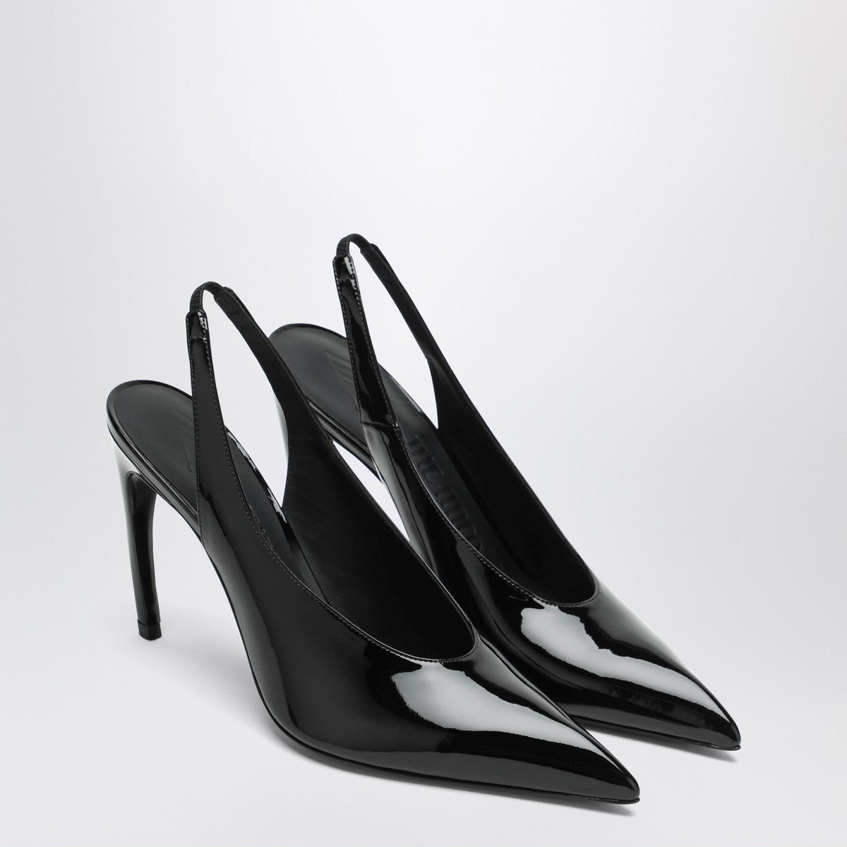 The Attico Black Viper Slingback The Attico