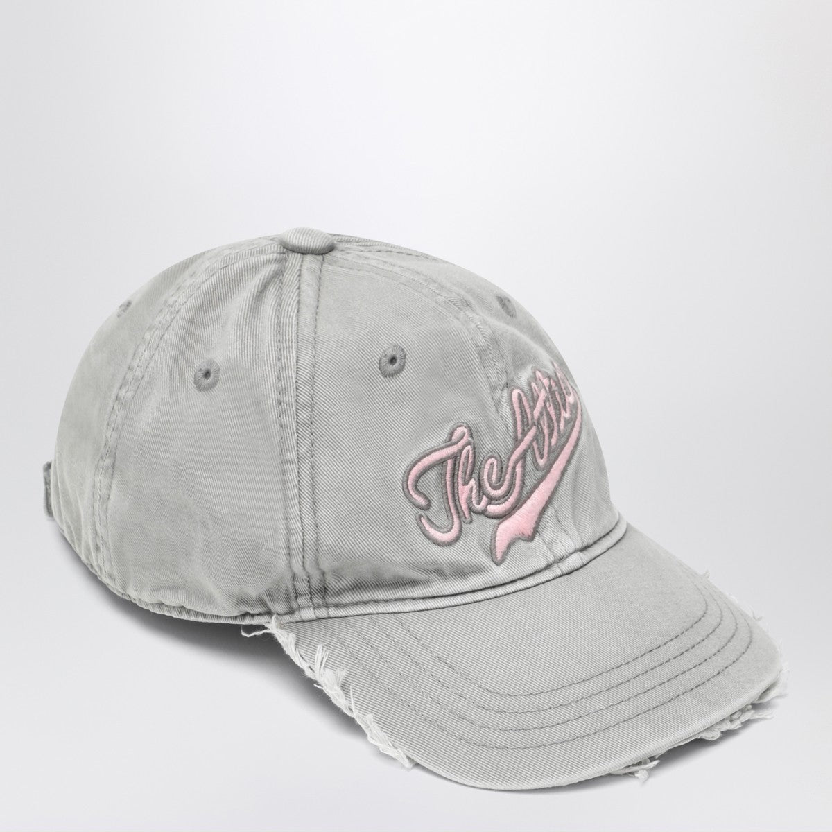 The Attico Vintage-effect grey baseball cap The Attico