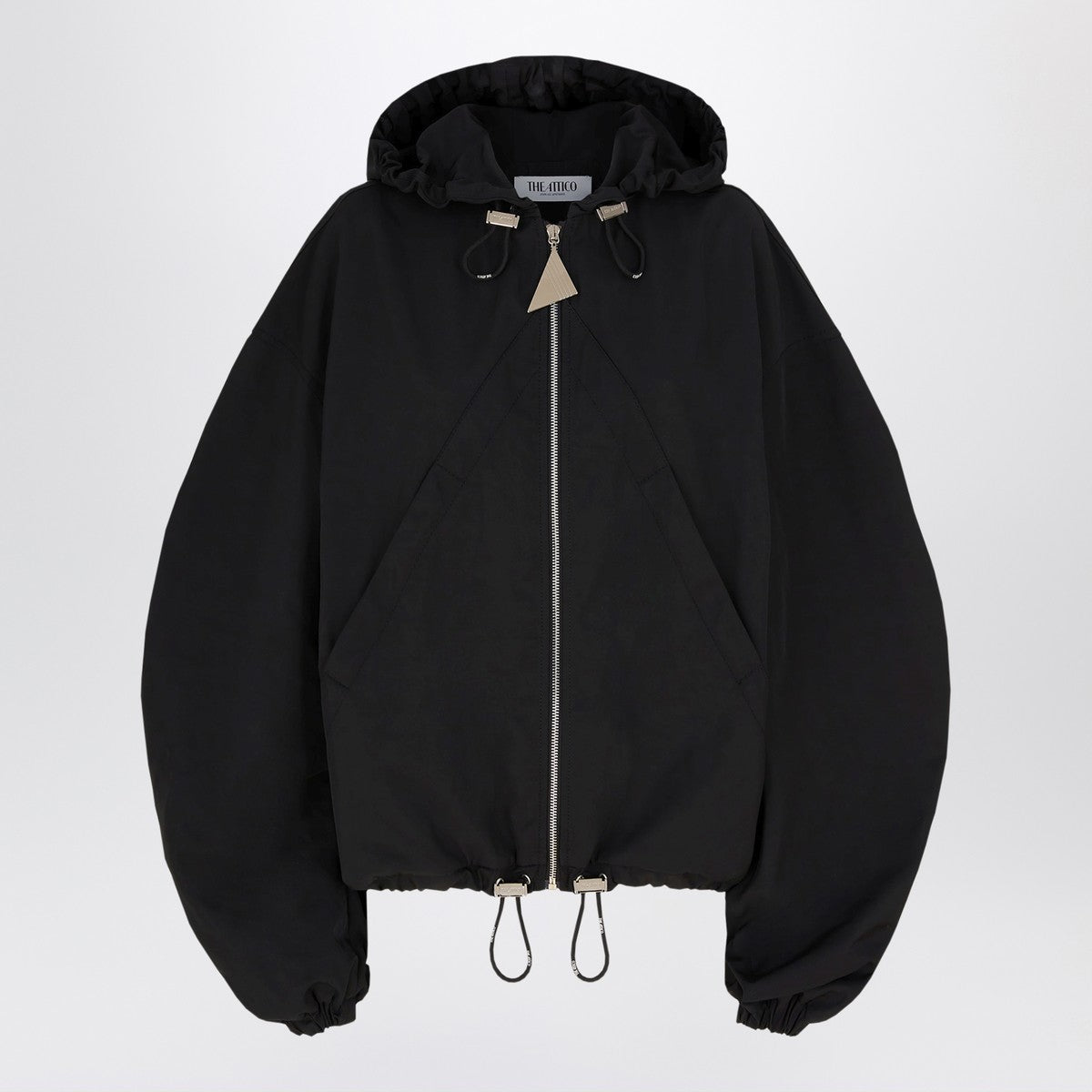 The Attico Black hooded bomber jacket The Attico