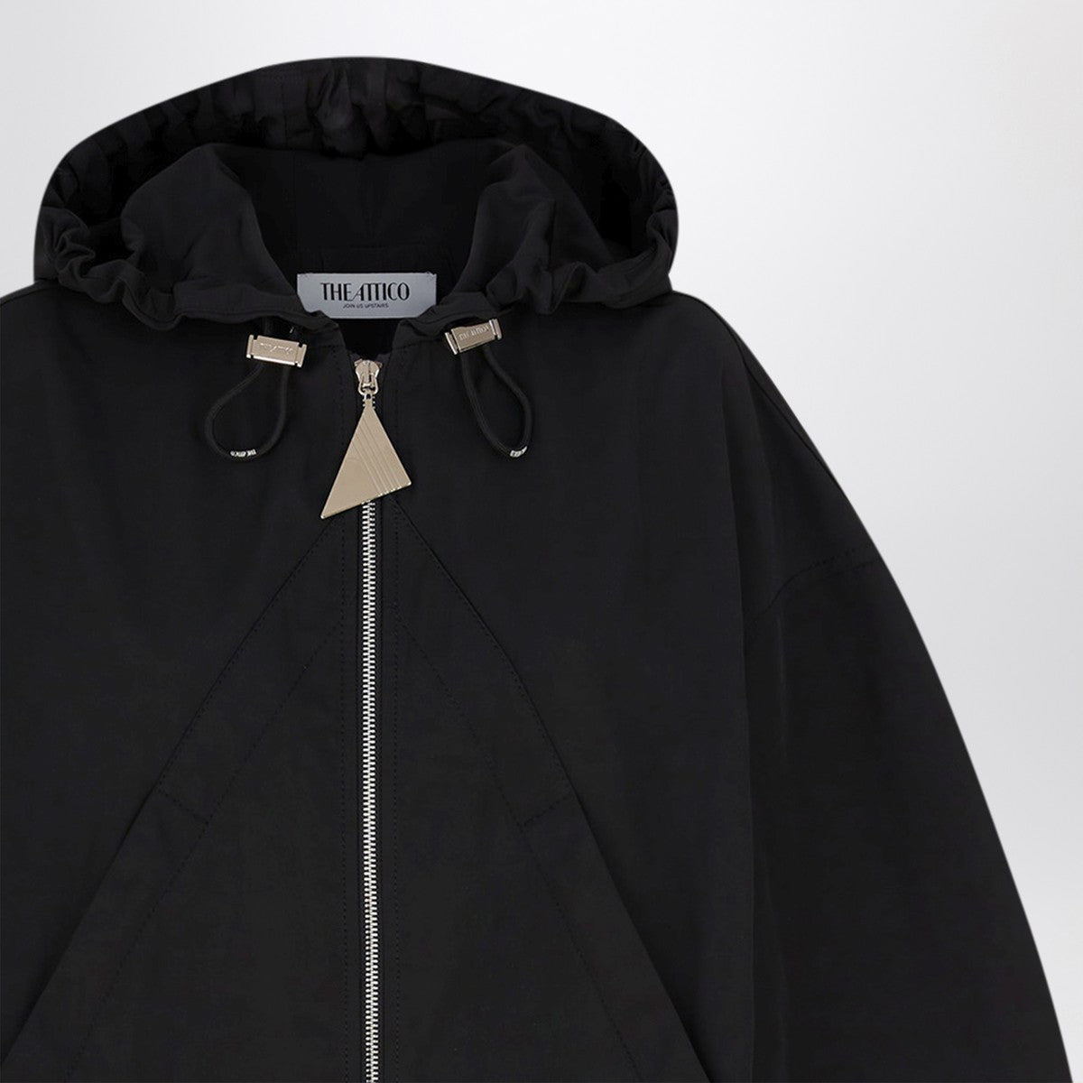 The Attico Black hooded bomber jacket The Attico