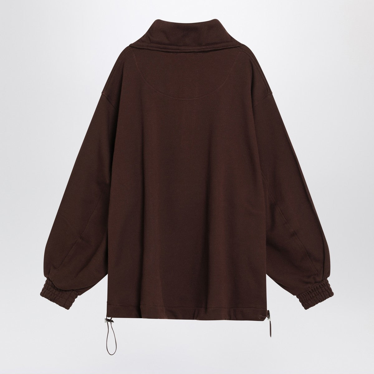The Attico Brown cotton sweatshirt with logo The Attico