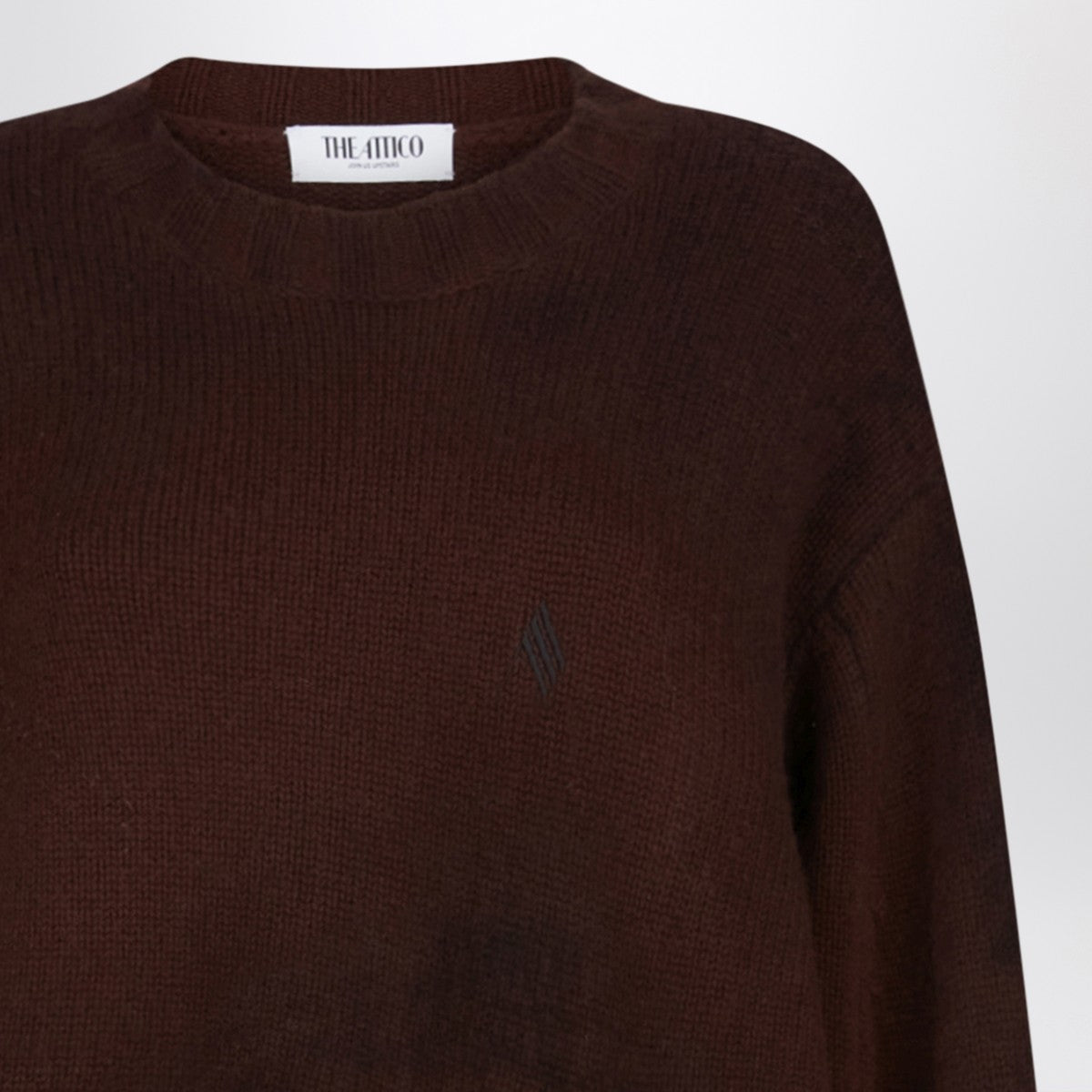 The Attico Brown wool and cashmere sweater The Attico