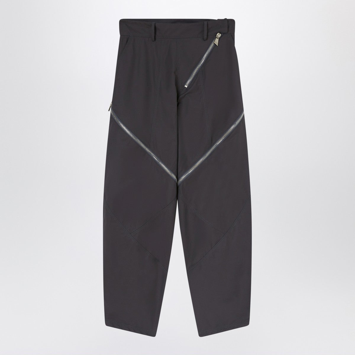 The Attico Dark grey trousers with zip details The Attico
