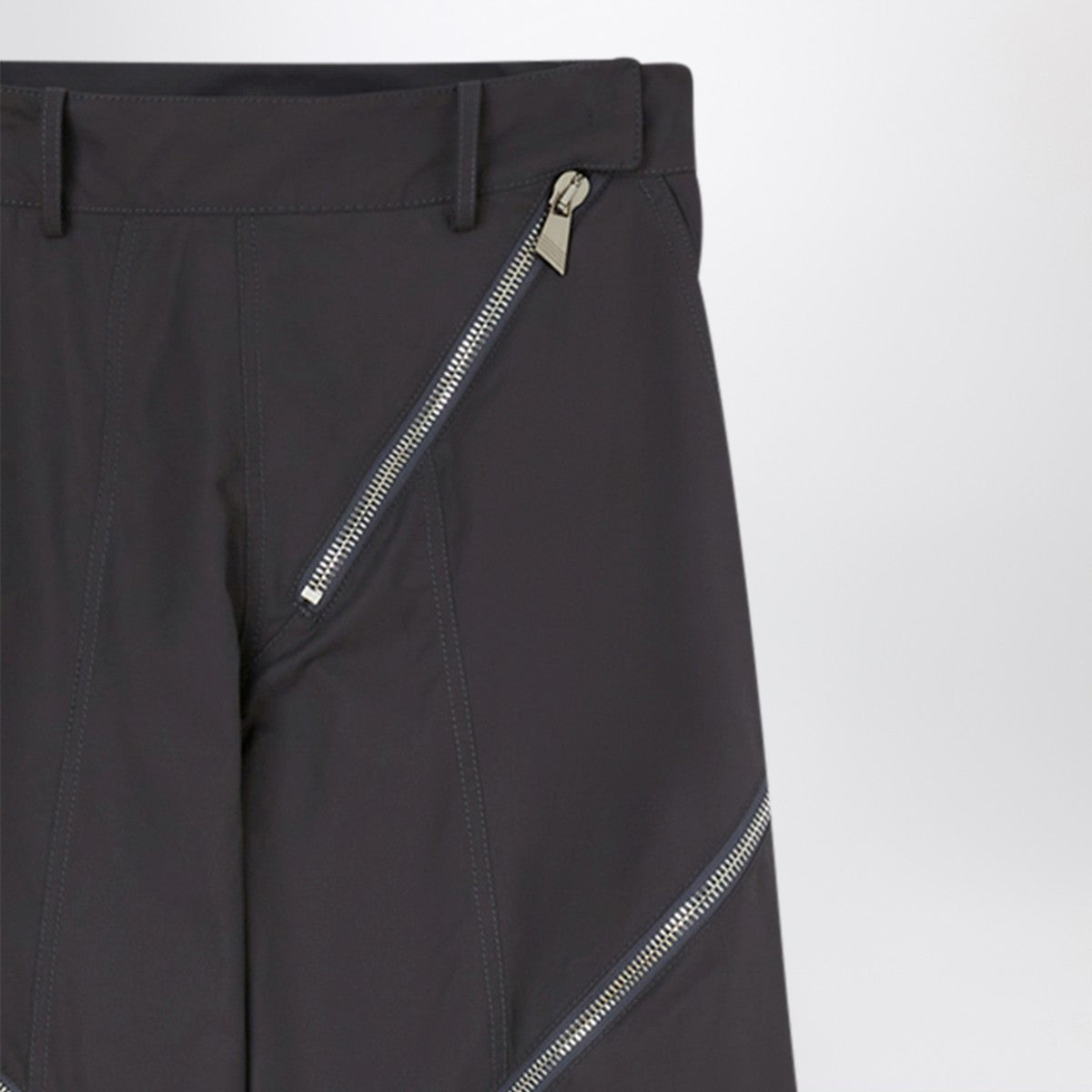 The Attico Dark grey trousers with zip details The Attico
