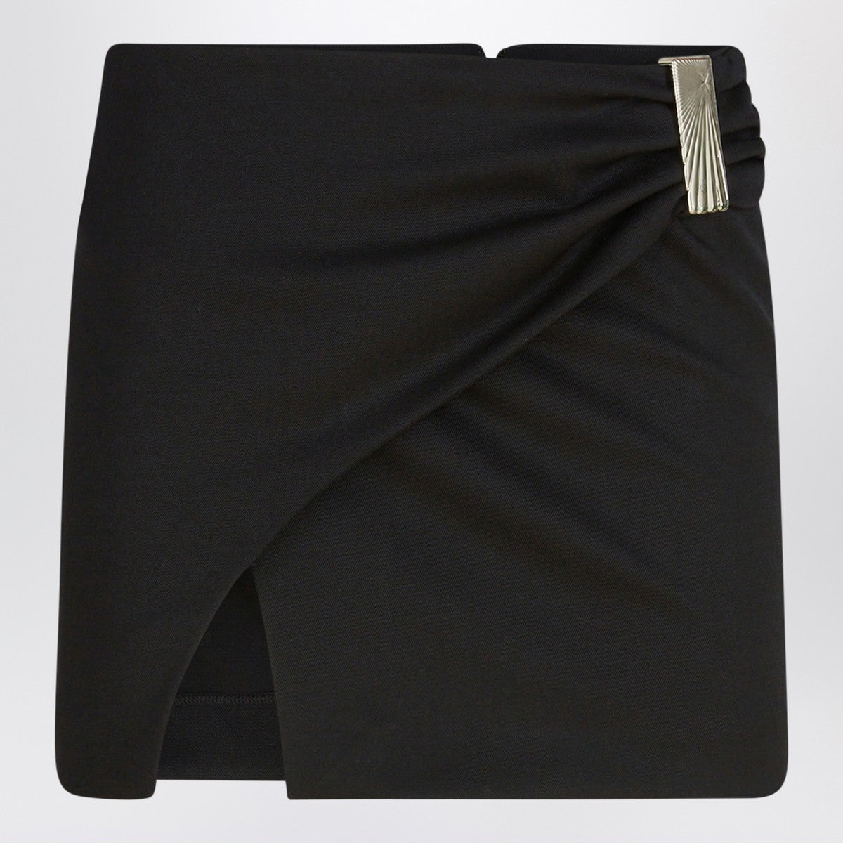 The Attico Black wool mini skirt The Attico