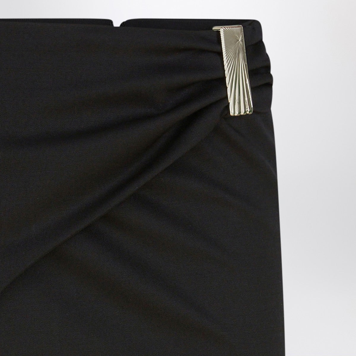 The Attico Black wool mini skirt The Attico