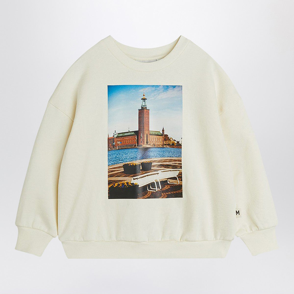Mini Rodini White sweatshirt with municipal print Mini Rodini