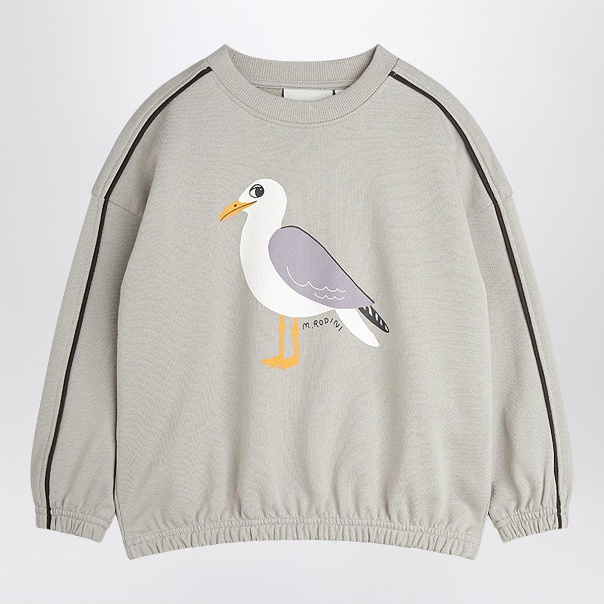 Mini Rodini Gray sweatshirt with seagull print Mini Rodini