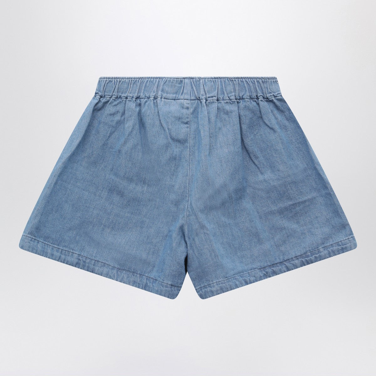 Mini Rodini Light blue denim shorts with musical notes Mini Rodini