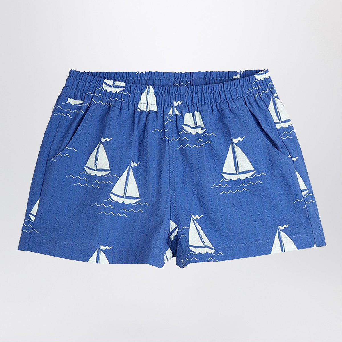 Mini Rodini Blue shorts with sailboats Mini Rodini