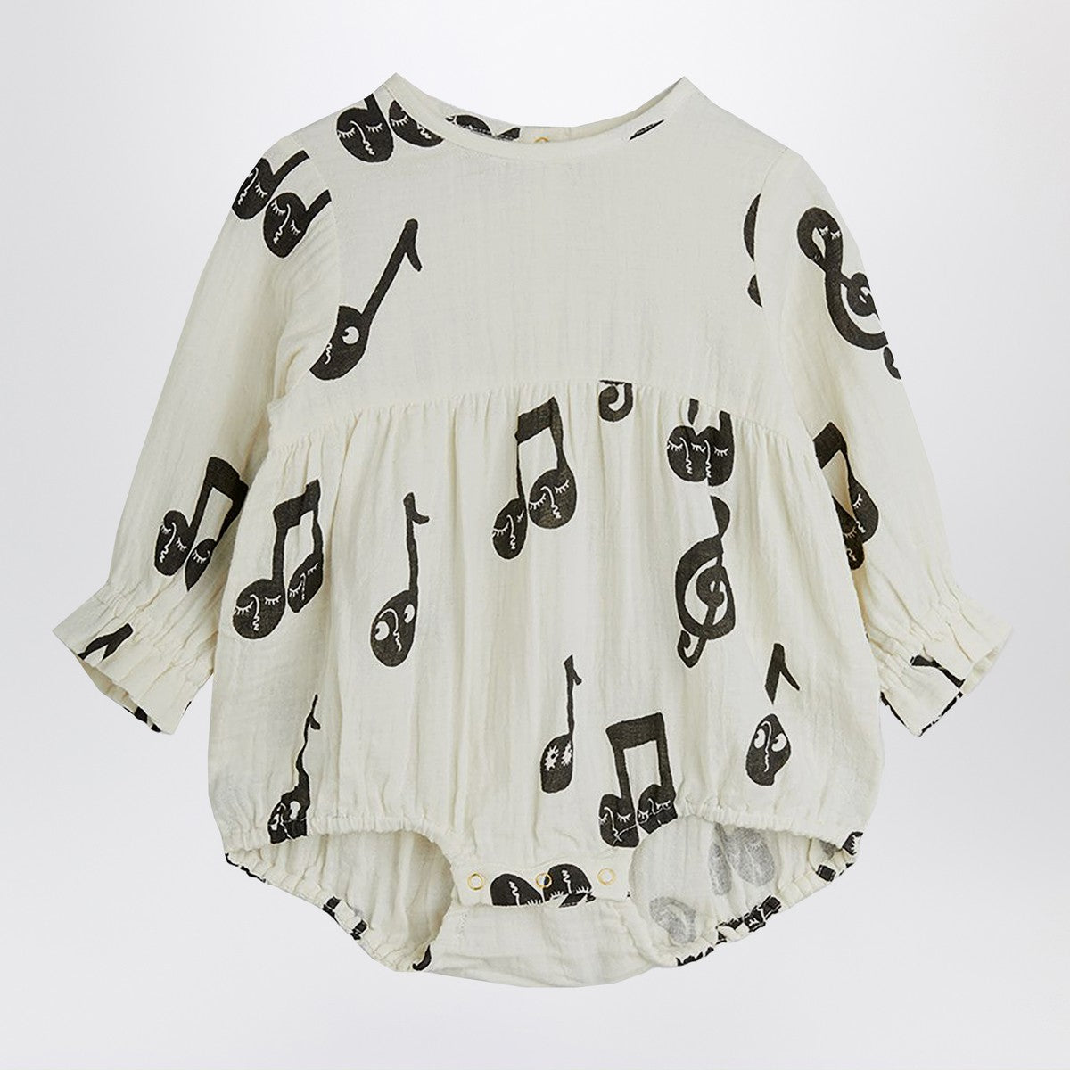 Mini Rodini White bodysuit with musical notes Mini Rodini