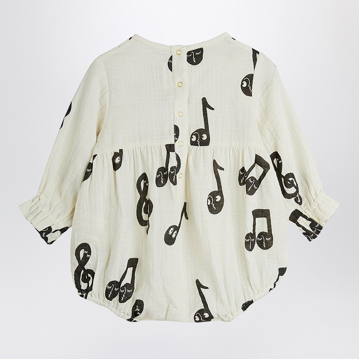 Mini Rodini White bodysuit with musical notes Mini Rodini
