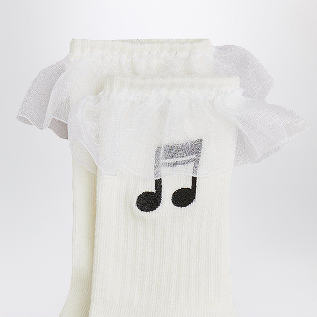 Mini Rodini White socks with musical note