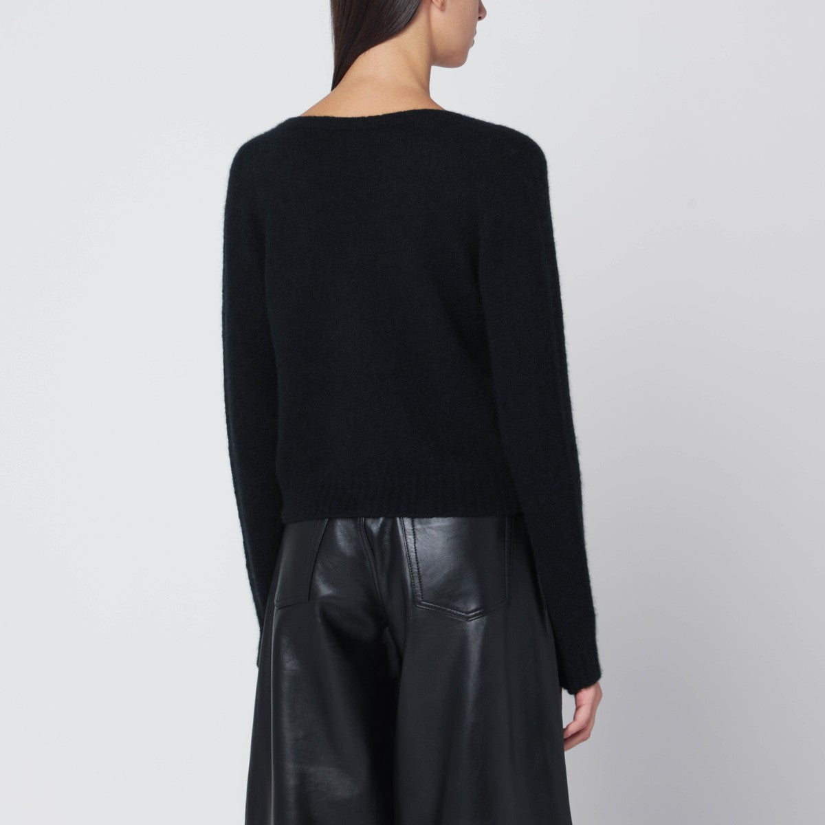 Roberto Collina Short black cashmere cardigan Roberto Collina