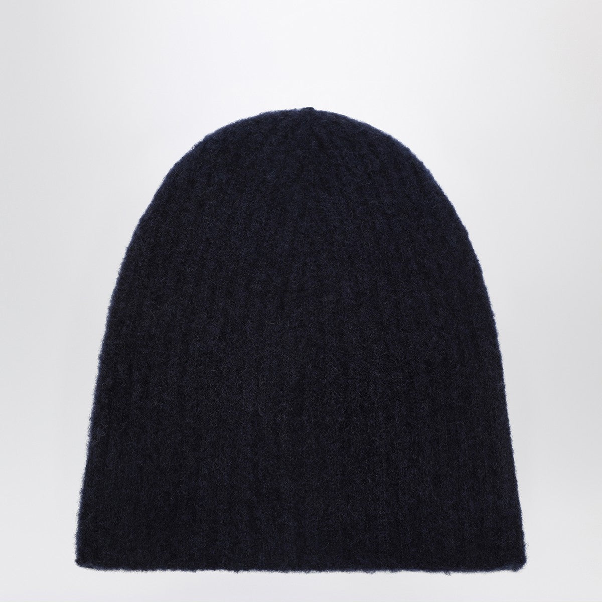 Roberto Collina Cashmere ribbed navy hat