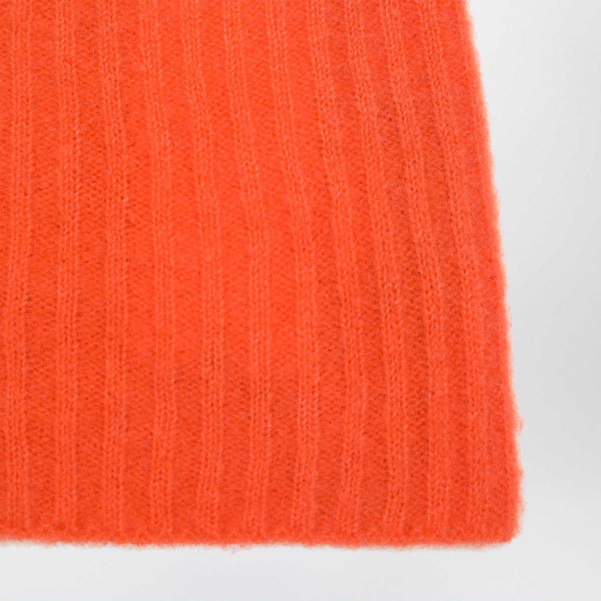 Roberto Collina Orange cashmere ribbed beanie Roberto Collina