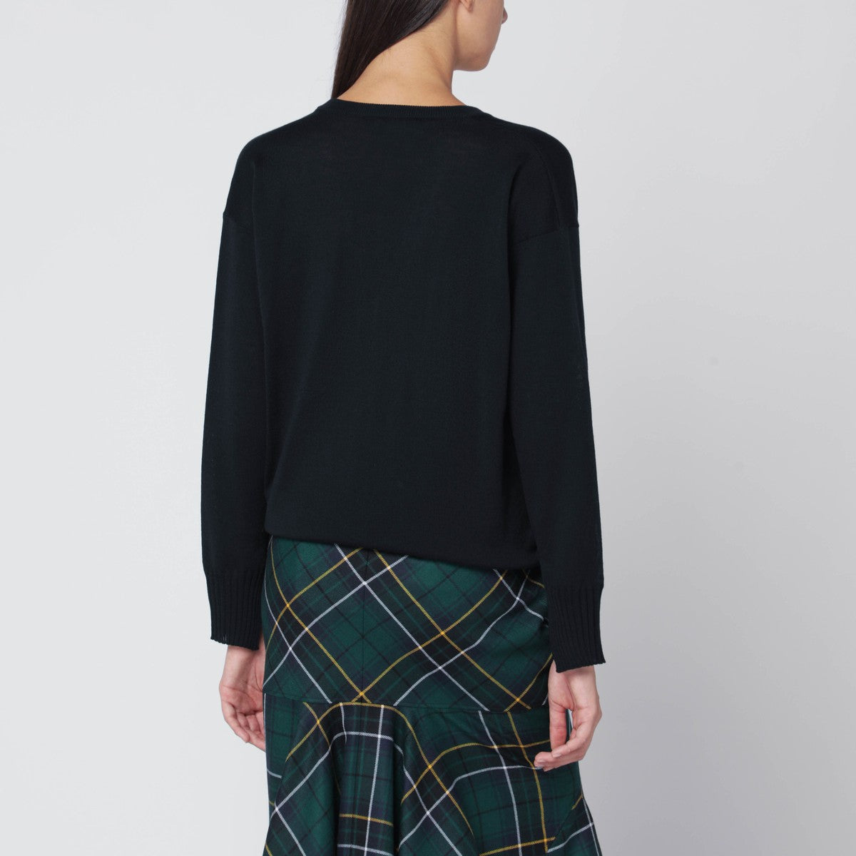 Roberto Collina Navy blue wool V-neck sweater Roberto Collina