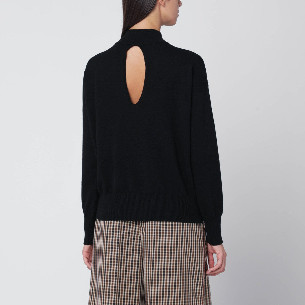 Roberto Collina Black wool sweater with cut-out Roberto Collina