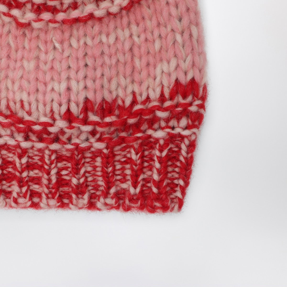 Roberto Collina Red/pink mouliné-effect beanie Roberto Collina