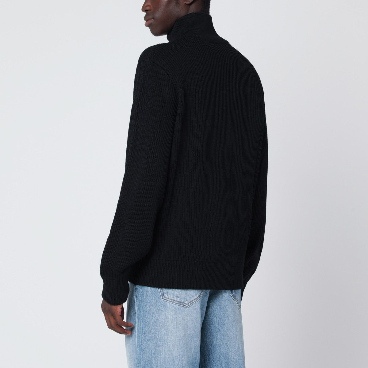 Roberto Collina Black wool zip cardigan Roberto Collina