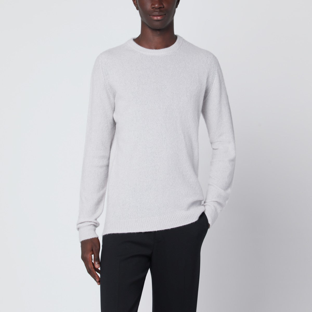 Roberto Collina Ice-colored sweater in cashmere blend Roberto Collina