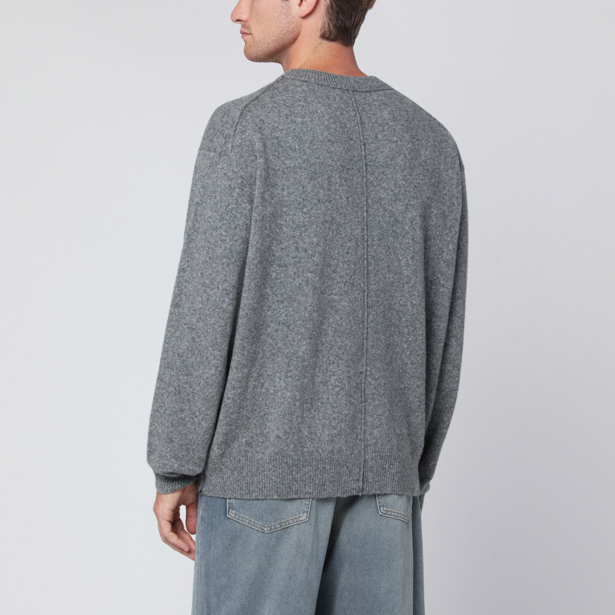 Roberto Collina Grey wool-blend crewneck sweater Roberto Collina