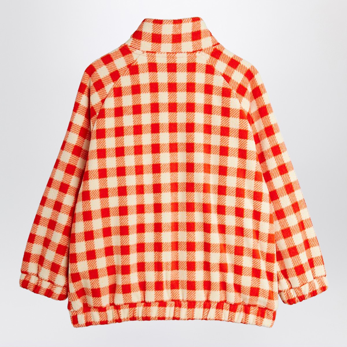 Mini Rodini Red check fleece zip-up jacket Mini Rodini