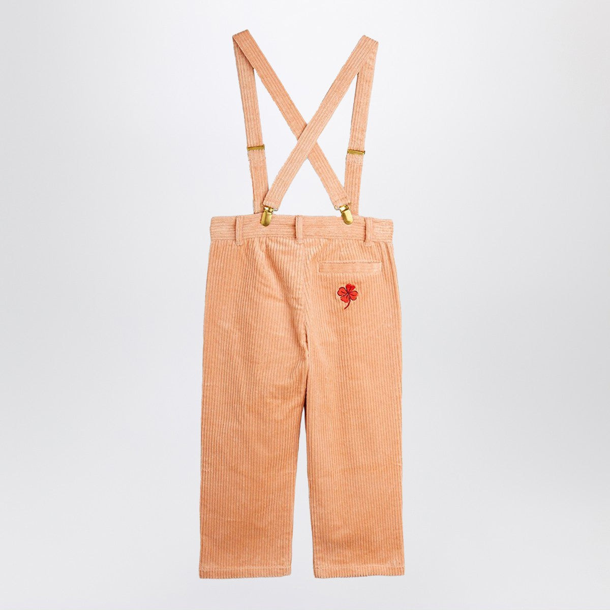 Mini Rodini Pink corduroy trousers with suspenders Mini Rodini