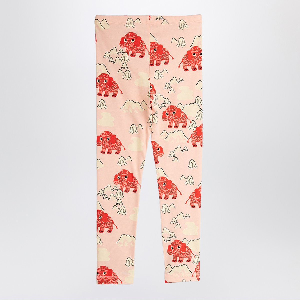 Mini Rodini Pink leggings with mammoth print Mini Rodini