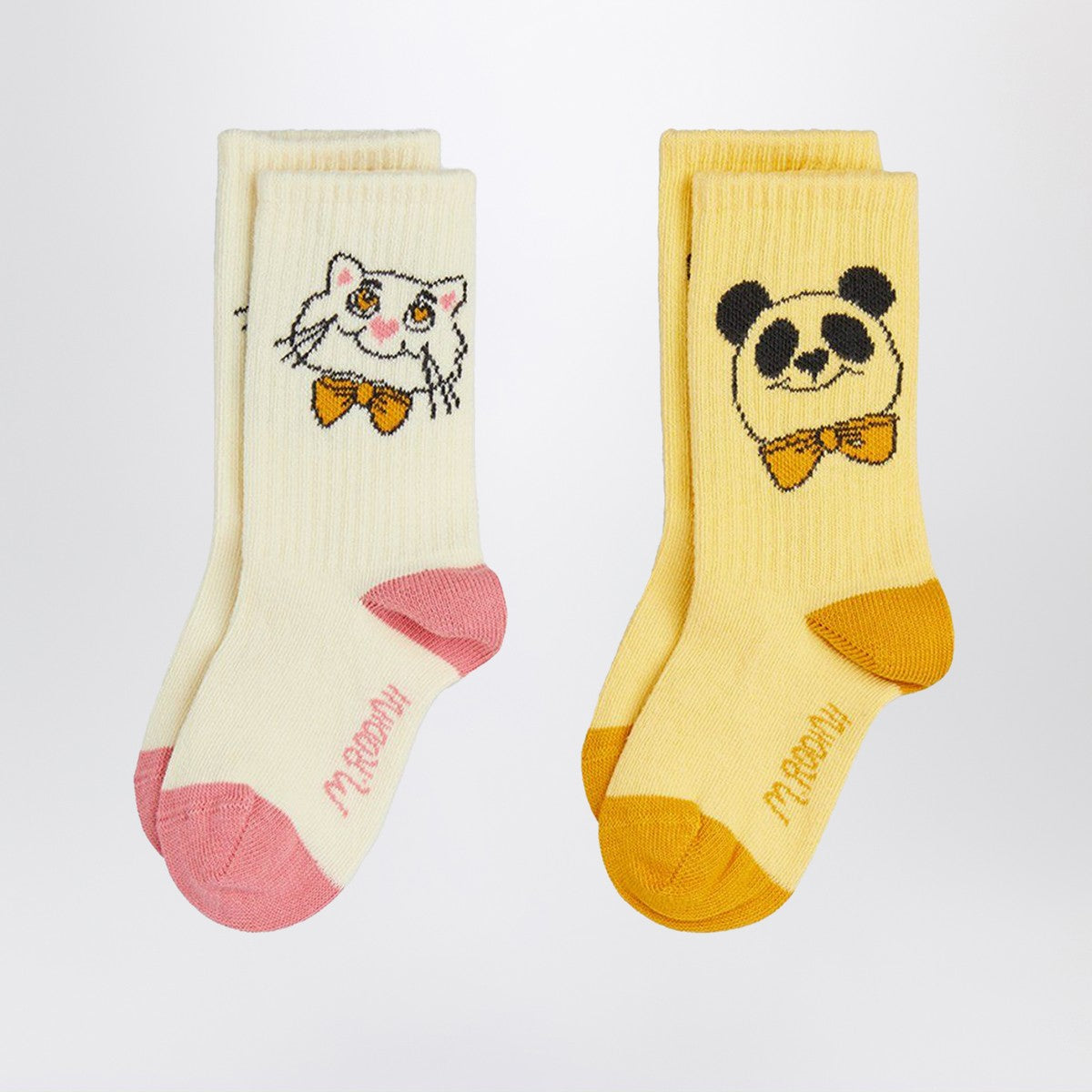 Mini Rodini Two pairs of socks with panda and cat motif Mini Rodini