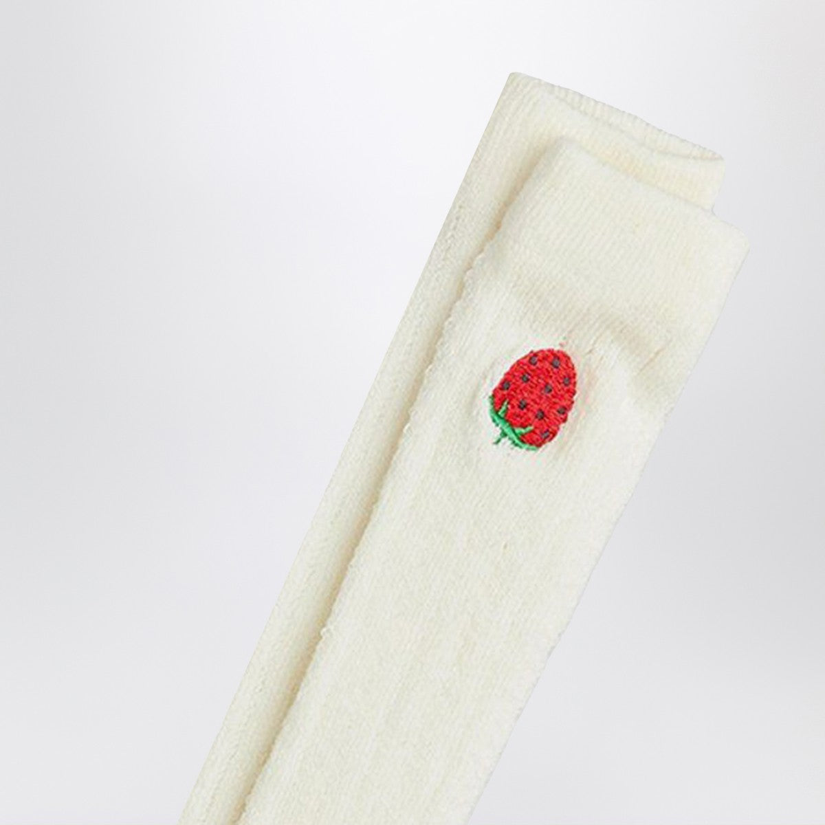 Mini Rodini White openwork tights with embroidered strawberries Mini Rodini