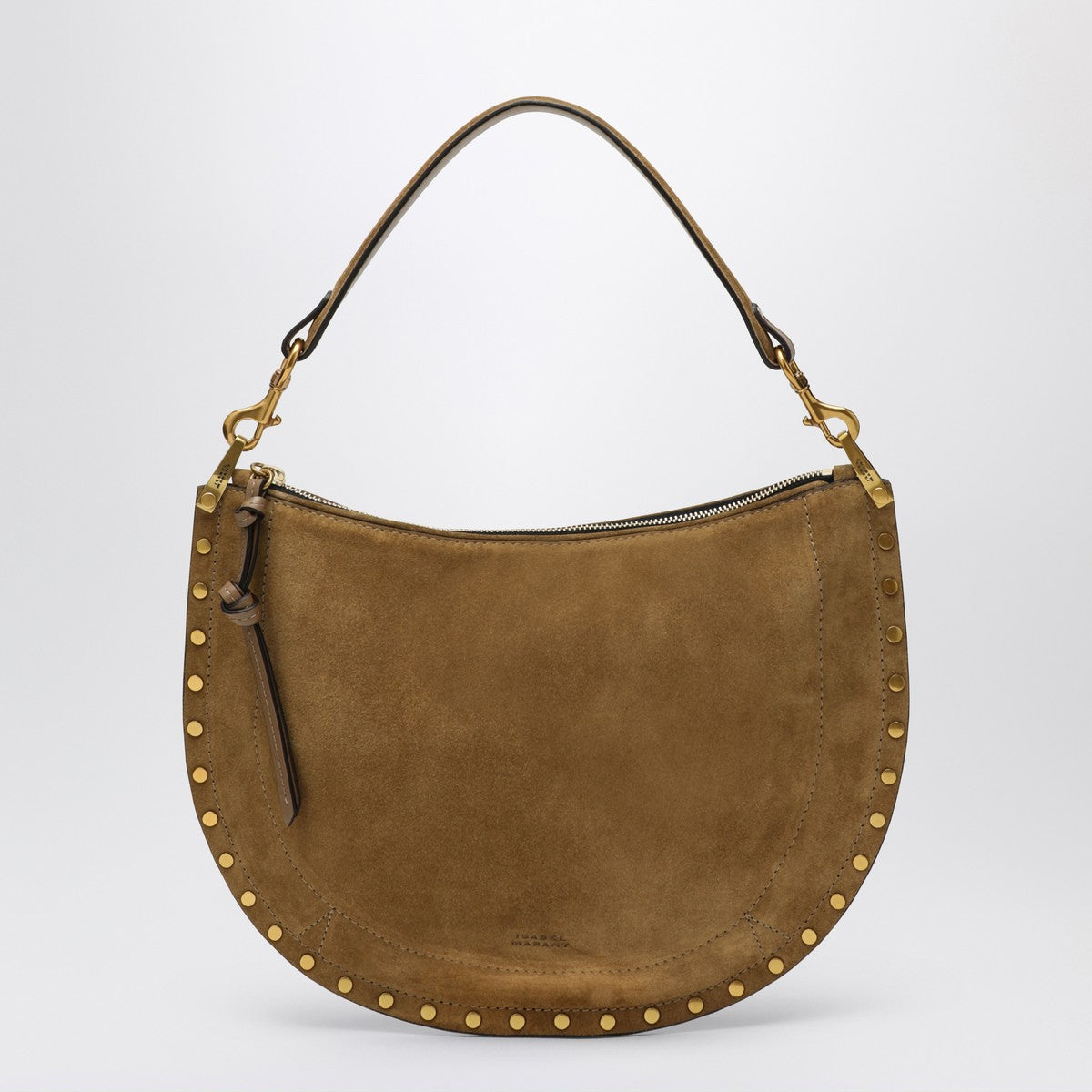 ISABEL MARANT Borsa Oskan Soft Zipped in suede color taupe