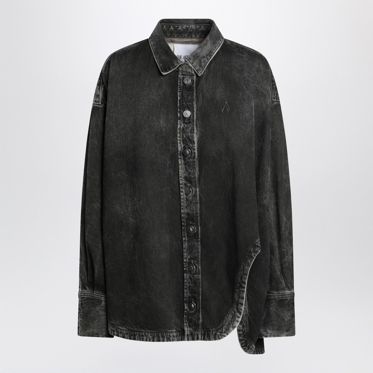 The Attico Black washed denim shirt The Attico
