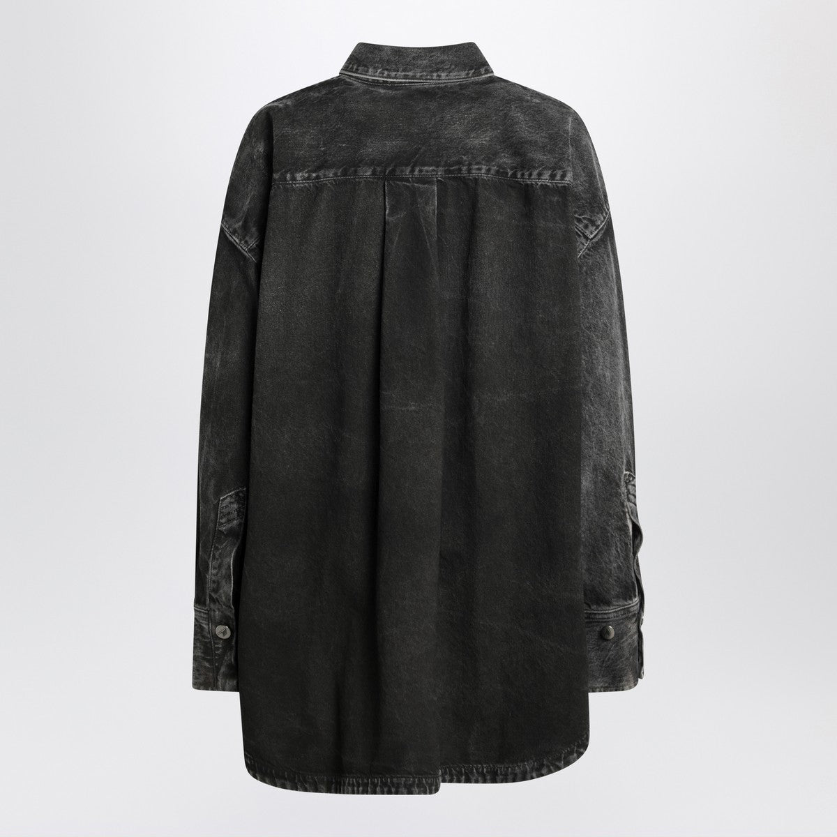 The Attico Black washed denim shirt The Attico