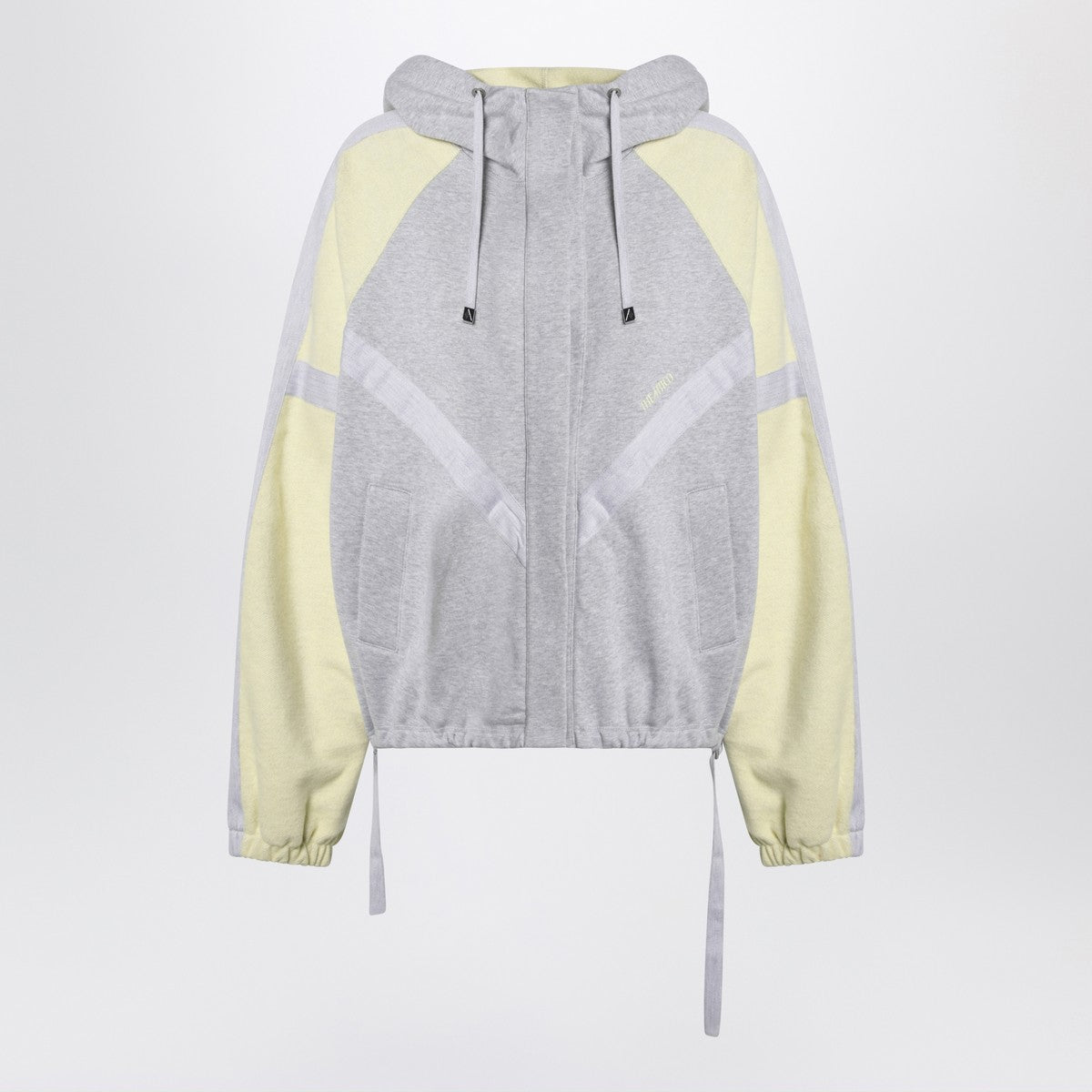 The Attico Grey/light yellow bomber sweatshirt The Attico