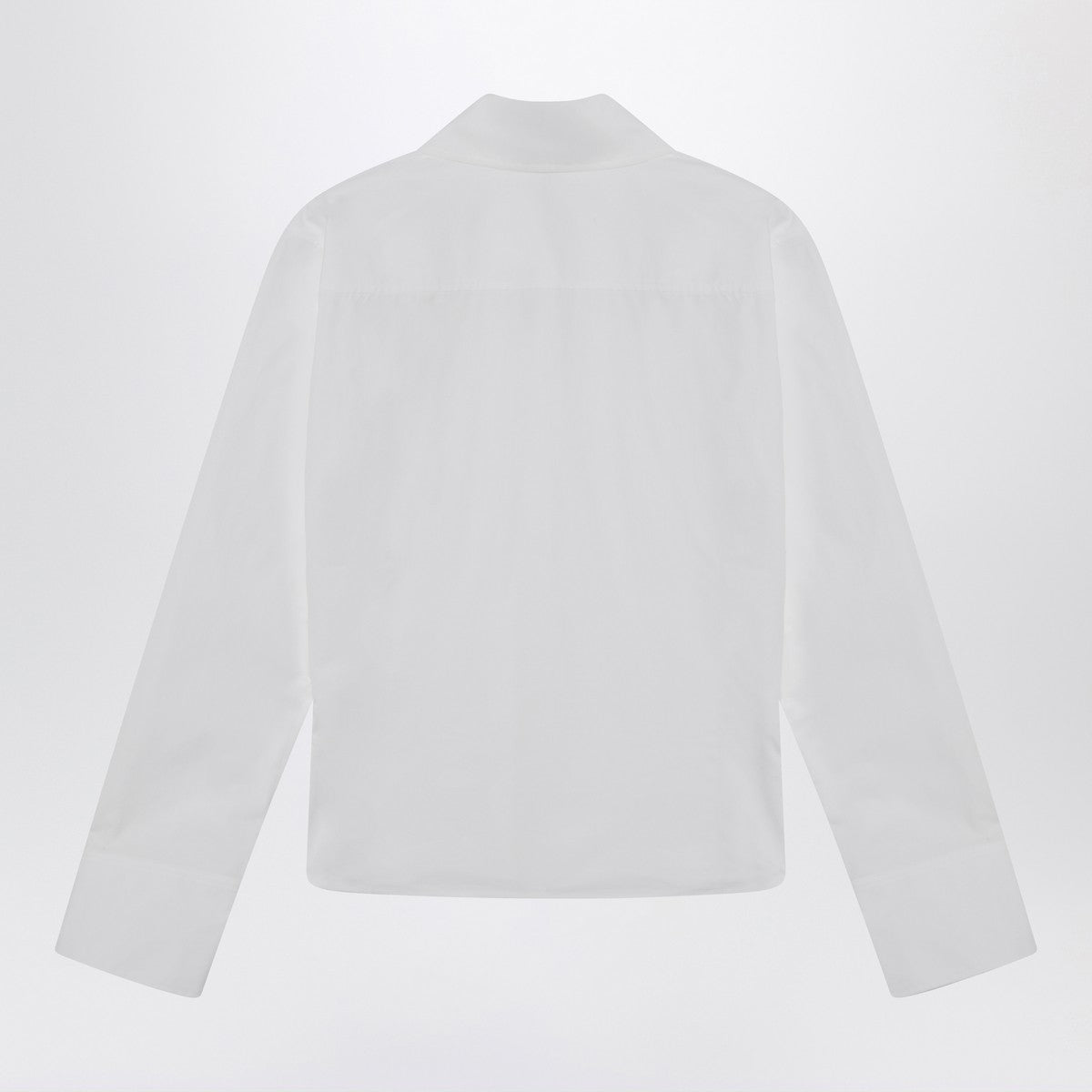 The Attico White asymmetric cotton shirt The Attico