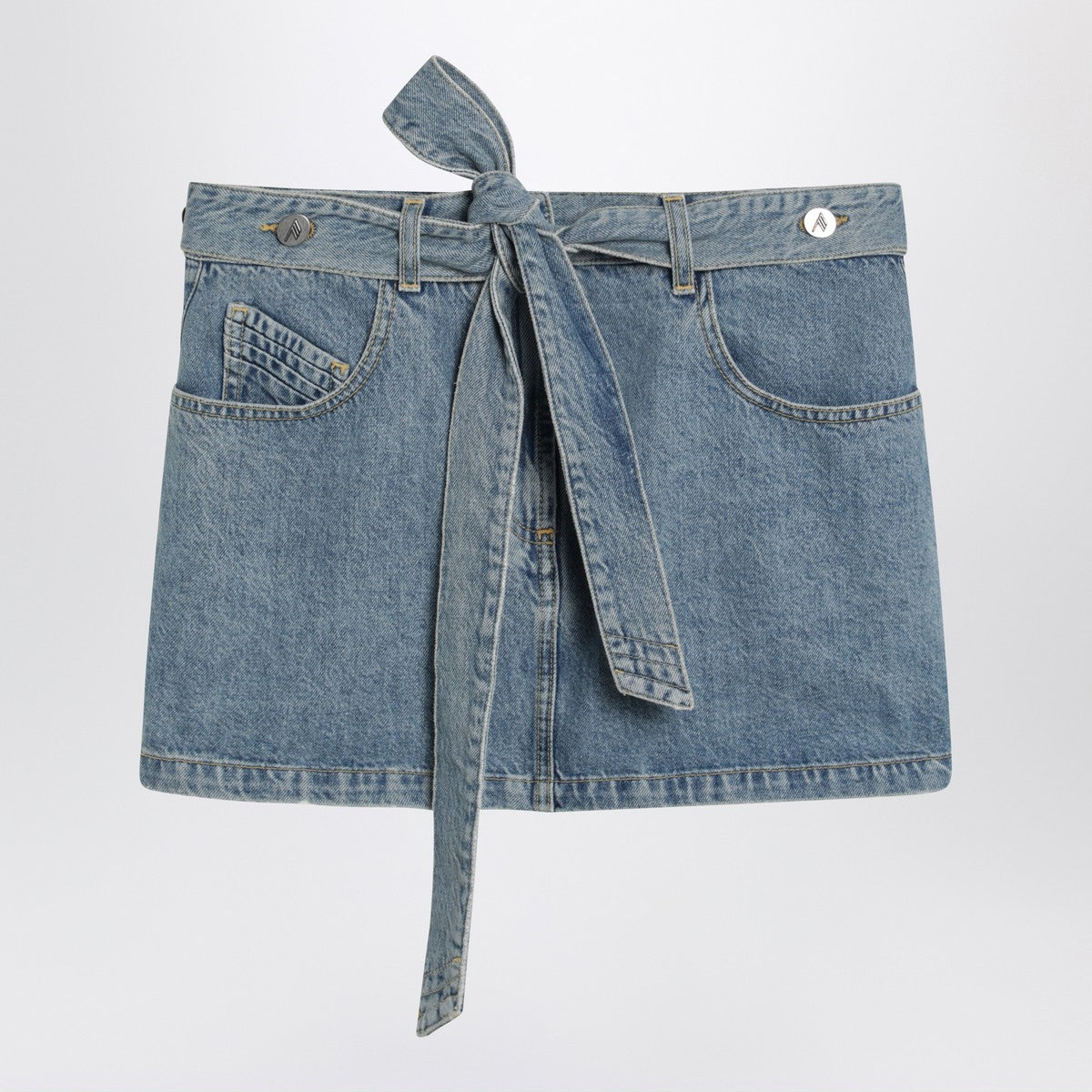 The Attico Light blue denim mini skirt The Attico