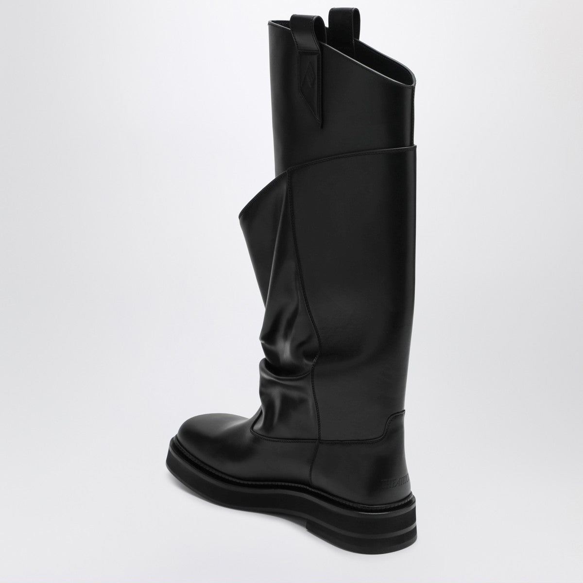 The Attico Black leather La Passeggiata boots The Attico