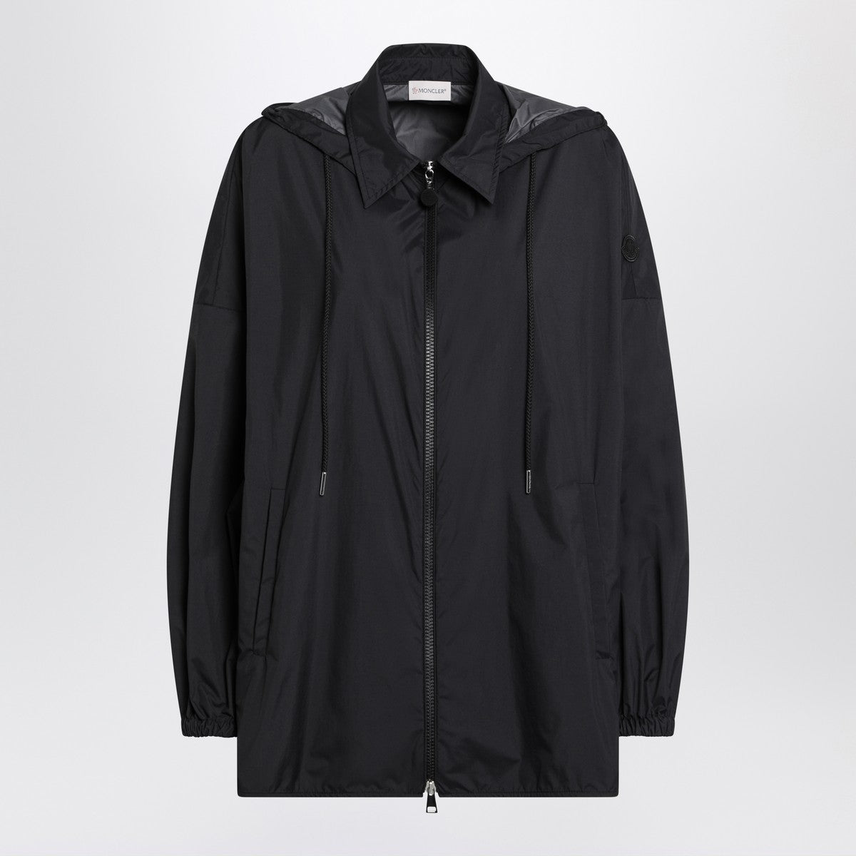 Moncler Black zip parka in nylon Moncler