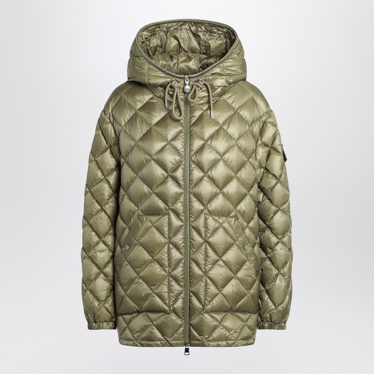 Moncler Green quilted jacket in nylon Moncler