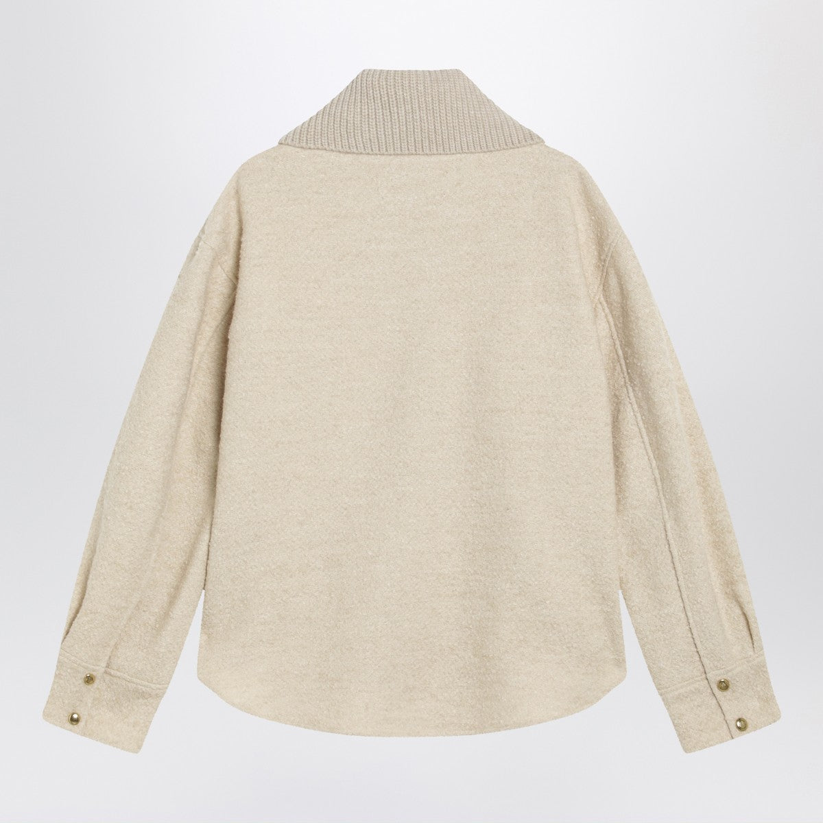 Moncler Light beige zip jacket in wool blend Moncler