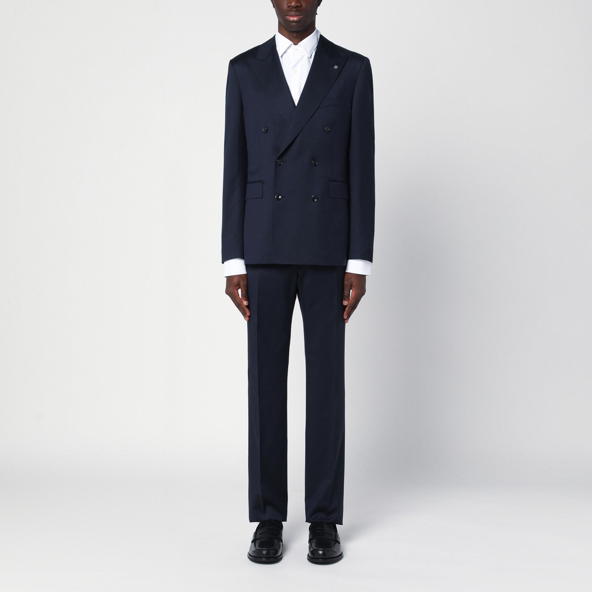 Tagliatore Navy blue double-breasted wool suit Tagliatore