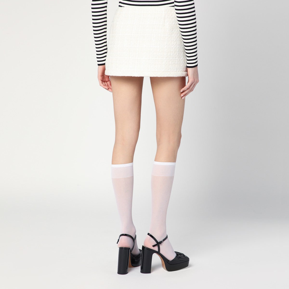 Marc Jacobs Ivory textured tweed mini skirt Marc Jacobs