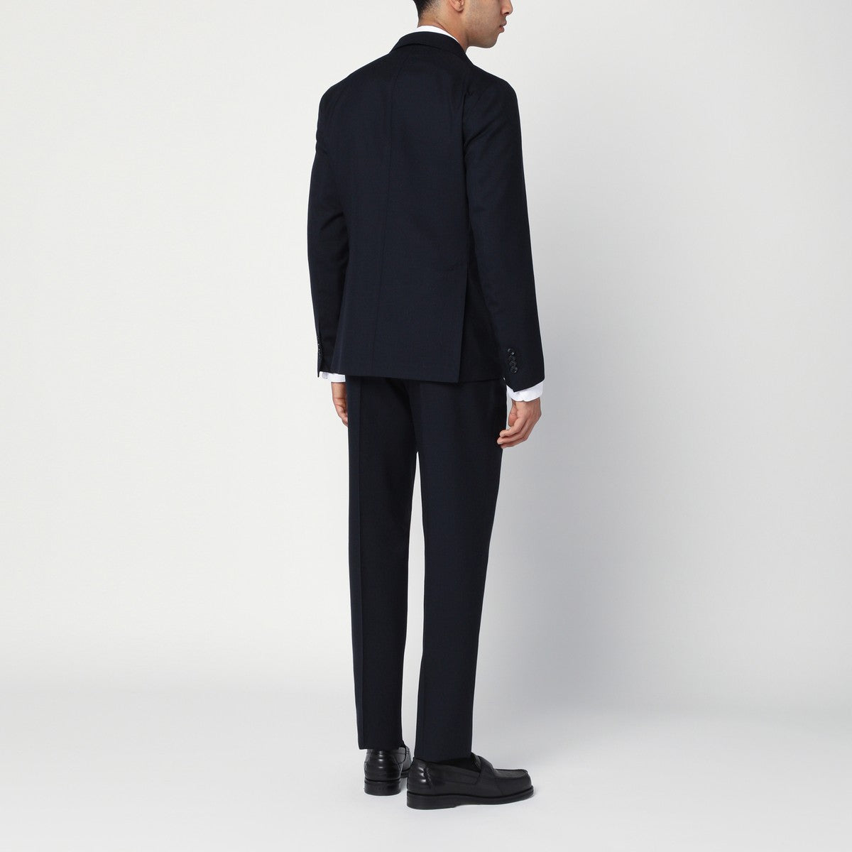 Tagliatore Double-breasted blue virgin wool suit Tagliatore