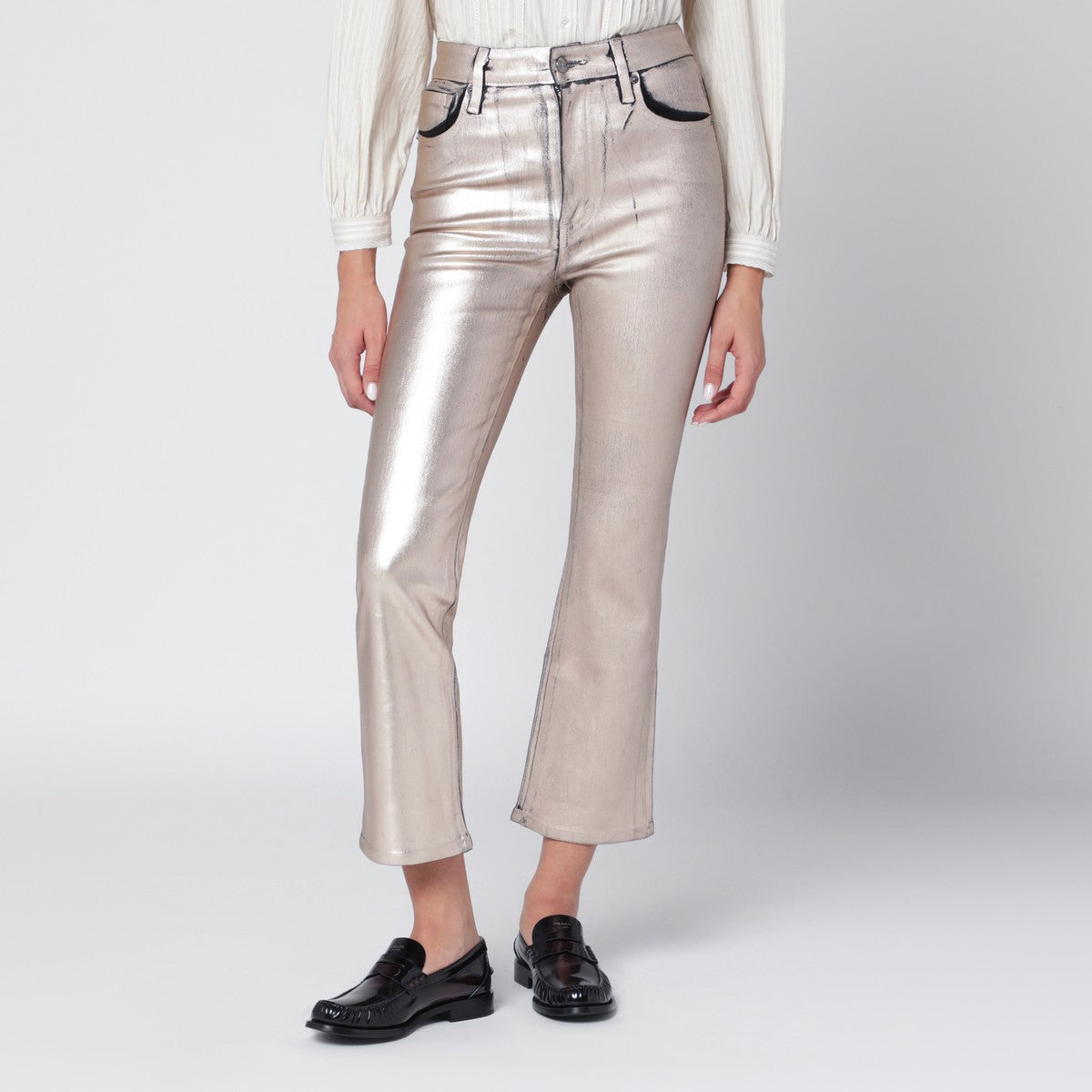 Frame Champagne The Reboot cropped trousers Frame