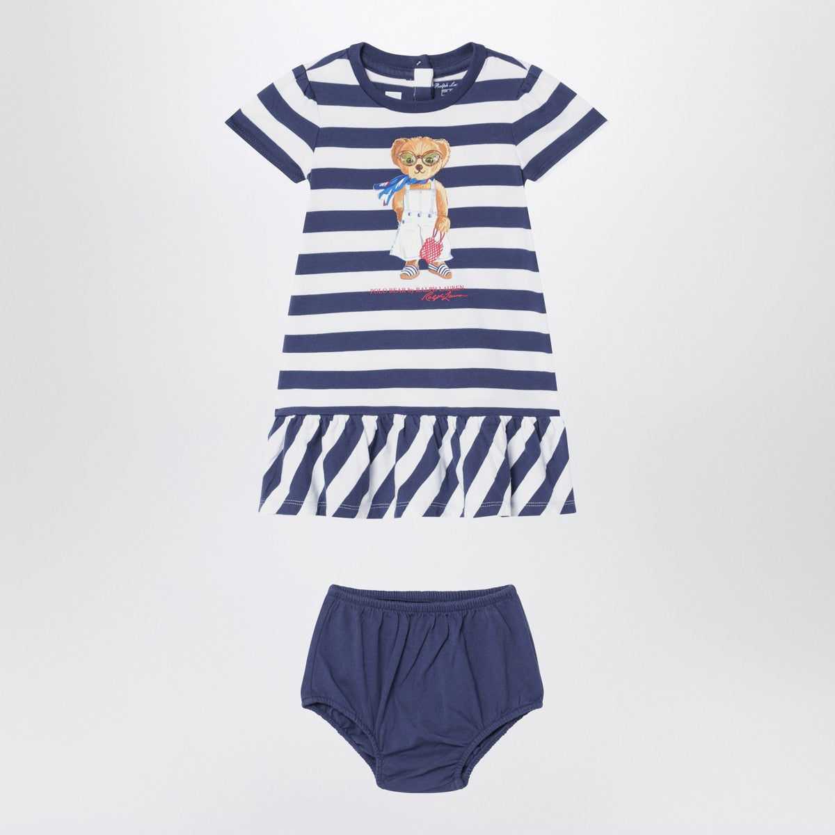 Polo Ralph Lauren Polo Bear striped set white/navy blue Polo Ralph Lauren