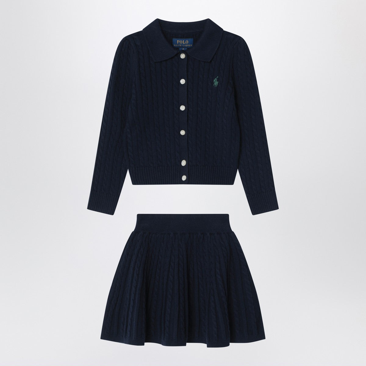 Polo Ralph Lauren Two-piece navy blue cotton suit Polo Ralph Lauren